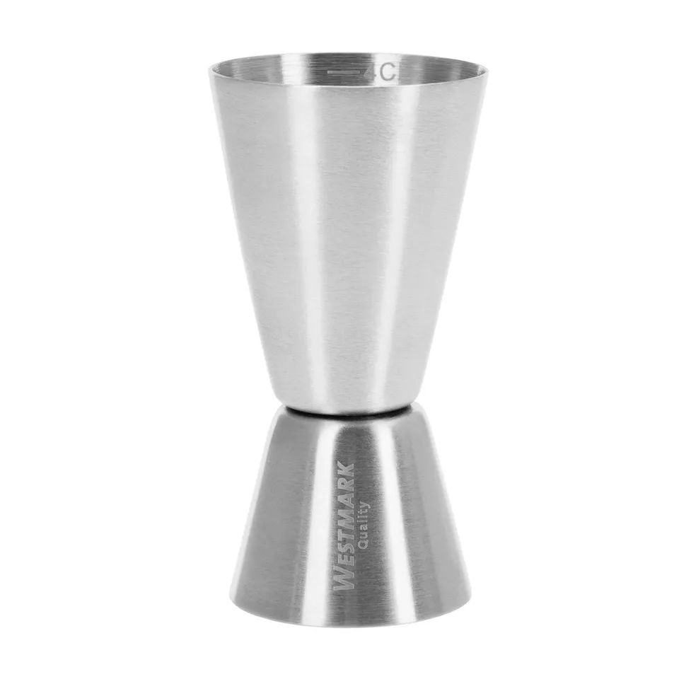 westmark-62772260-jigger-doseur-cocktails-2-4-cl-en-acier-inoxydable-forme-sabli image 1