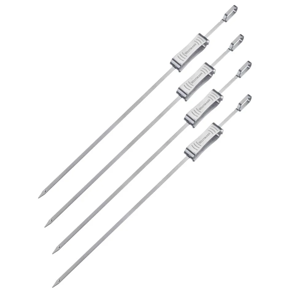 westmark-15972270-lot-de-4-brochettes-de-barbecue-extra-longues-en-acier-inoxyda image 1