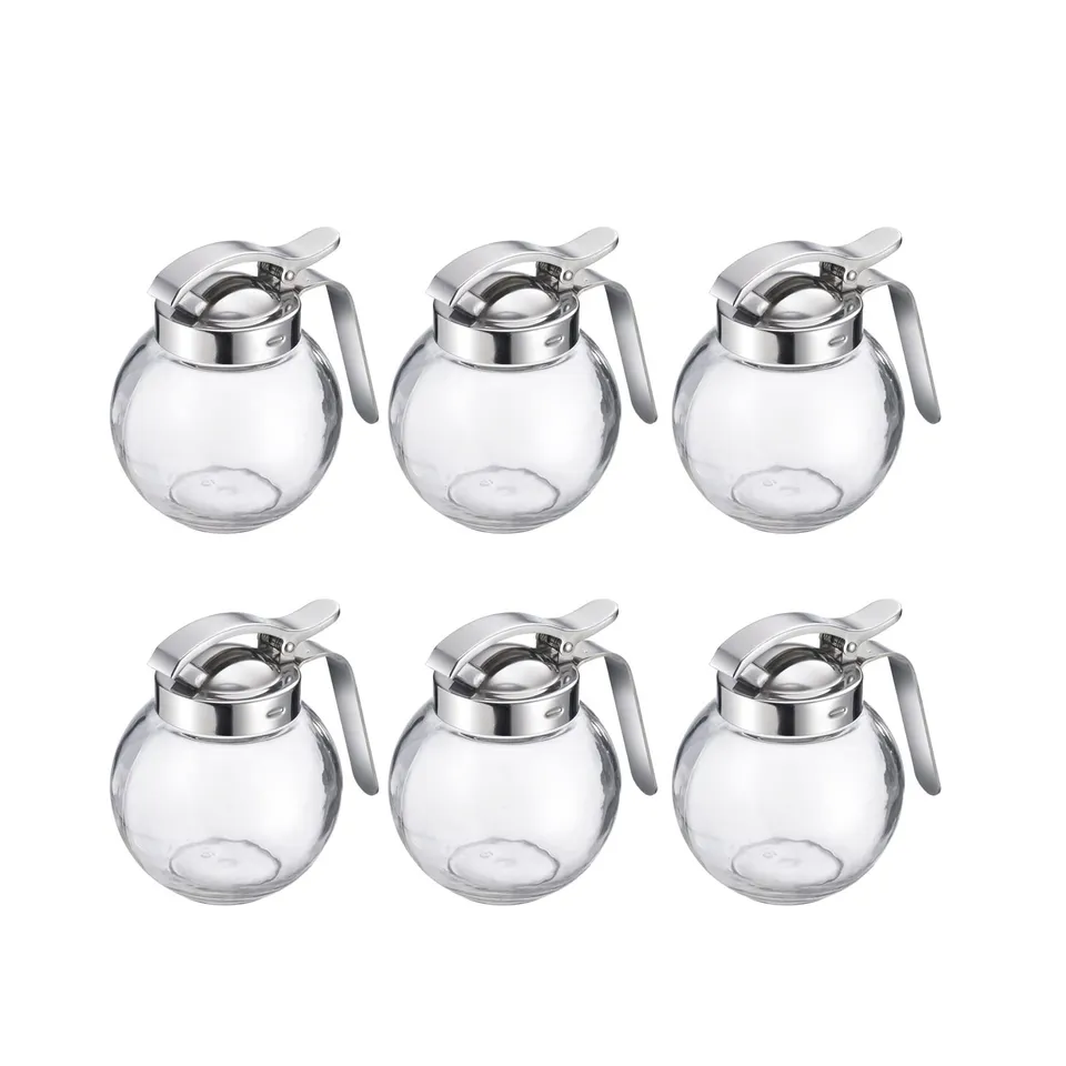 westmark-654022e2-roma-lot-de-6-distributeurs-miel-en-verre-et-acier-inoxydable- image 1