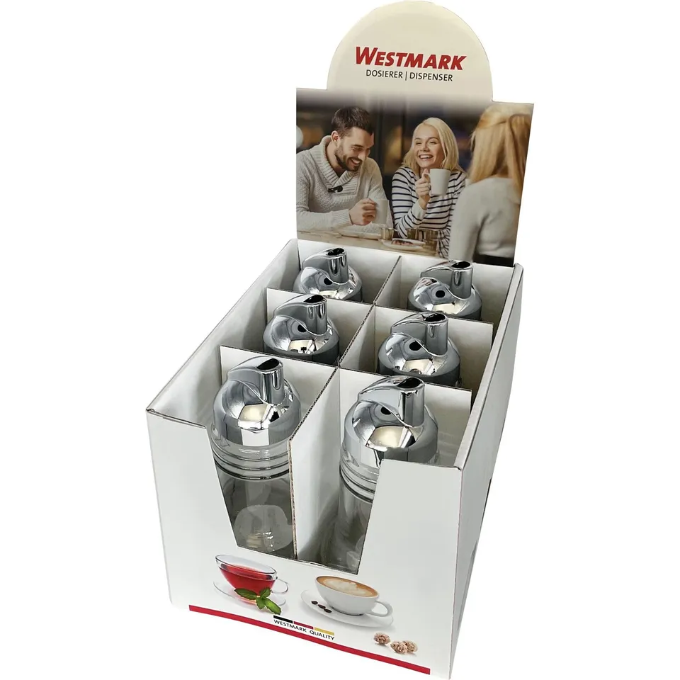 westmark-63492611-paris-chrome-pr-sentoir-multi-usages-6-verres-doseurs-150-ml-v image 1