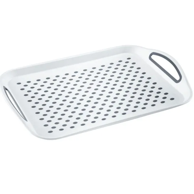 westmark-plateau-rectangulaire-antid-rapant-blanc-poign-es-caoutchout-es-pp-tpe- image 1