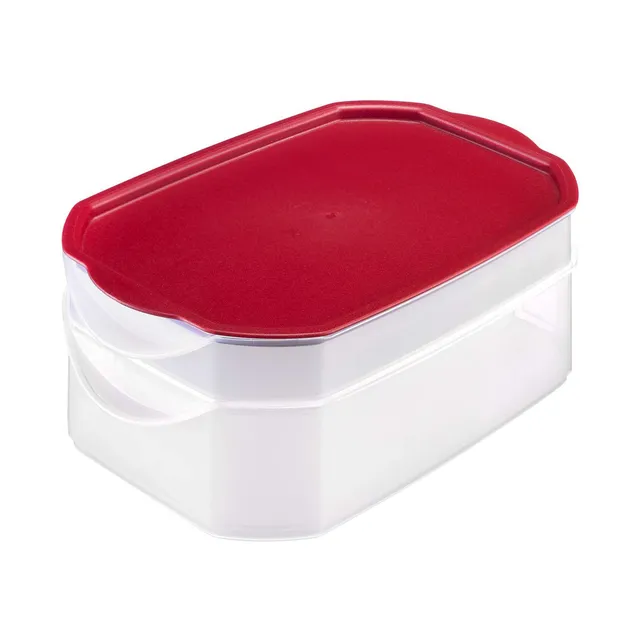 westmark-fresh-set-de-plat-pour-charcuterie-23-cm-transparent-rouge-plastique-23 image 1