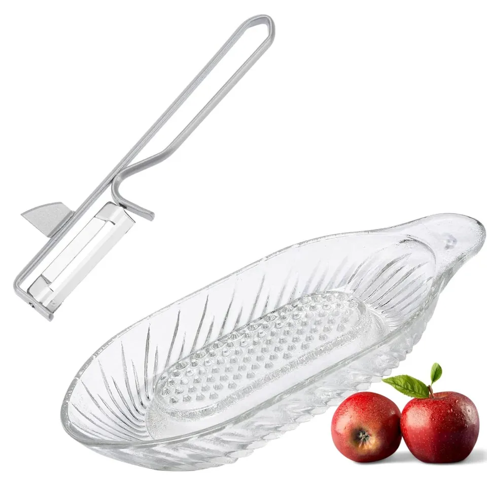 westmark-r-pe-pomme-et-plucheur-set-2-pi-ces-verre-inox-acier-140-ml-115222e6 image 1