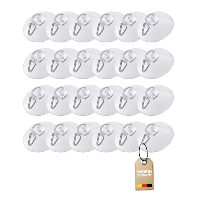 westmark-531822e3-crochets-ventouse-set-de-24-2-cm-plastique-pvc-acier-transpare image 1
