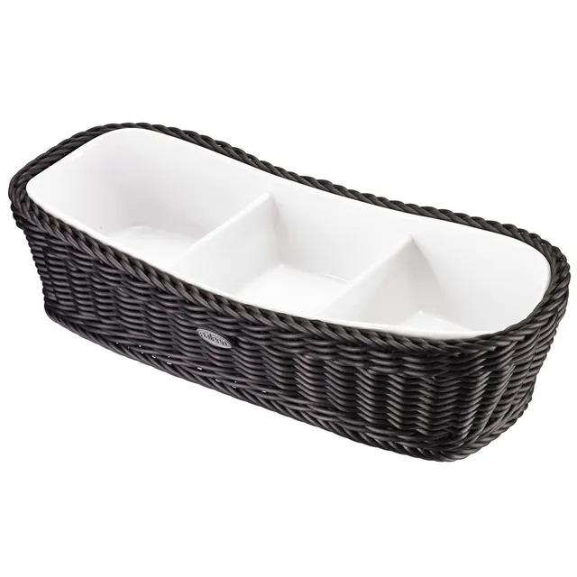 westmark-saleen-2101819160-panier-rectangulaire-avec-bol-en-porcelaine-3-compart image 1