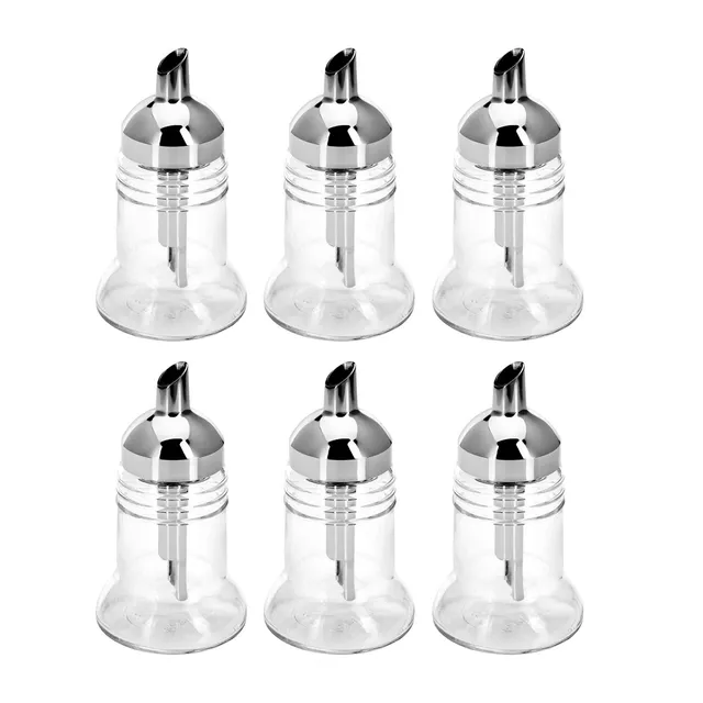 westmark-634322e2-doseurs-sucre-paris-chrome-lot-de-6-verre-et-abs-chrom-argent- image 1