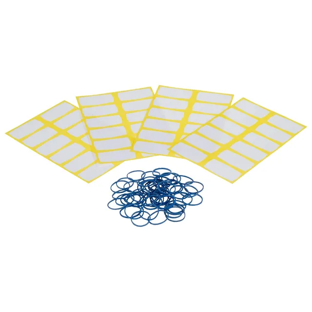 westmark-40842230-set-d-tiquettes-de-cong-lation-et-lastiques-48-pi-ces-papier-c image 1