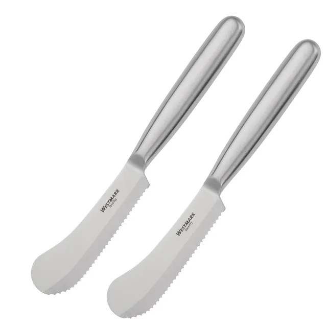 westmark-135922e3-lot-de-2-couteaux-d-jeuner-beurre-lame-dentel-e-22-cm-acier-in image 1