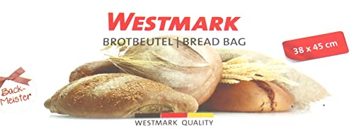 westmark-32102270-sac-pain-en-pur-coton-avec-cordon-de-serrage-blanc-38-x-45-cm image 6