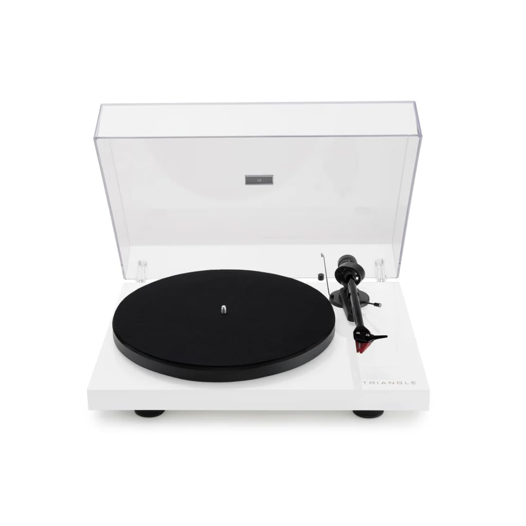 triangle-lunar-3-platine-vinyle-blanc-entra-nement-par-courroie-bras-en-carbone- image 1