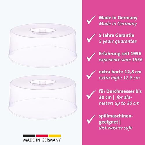 westmark-342422e3-cloche-g-teau-30-cm-avec-poign-e-lot-de-2-plastique-pp-transpa image 8