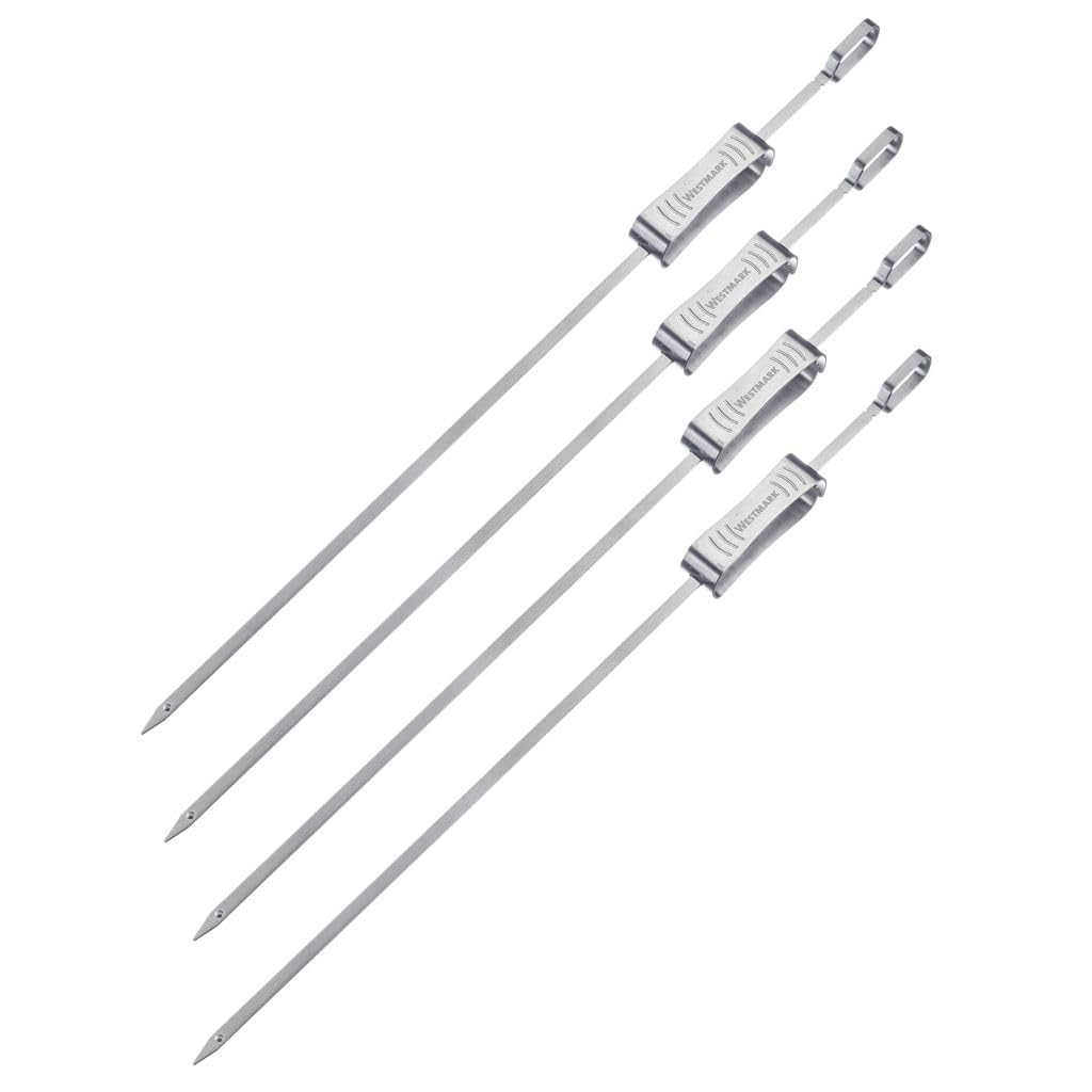 westmark-15972270-lot-de-4-brochettes-de-barbecue-extra-longues-en-acier-inoxyda image 1