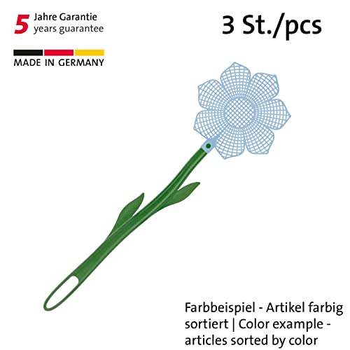 westmark-509522e3-lot-de-3-tapettes-mouches-fleur-en-plastique-vert-couleurs-ass image 5