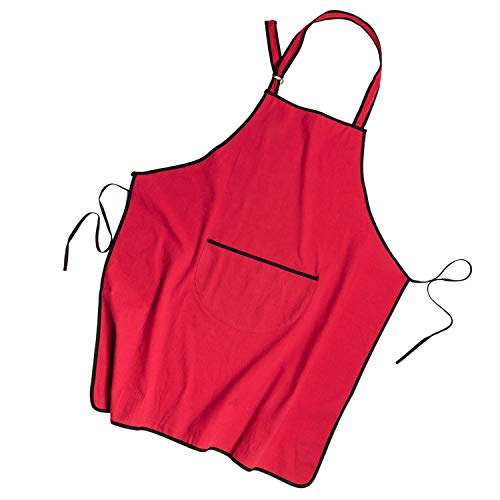 westmark-tablier-de-cuisine-et-barbecue-en-coton-rouge-noir-sangle-de-cou-r-glab image 8