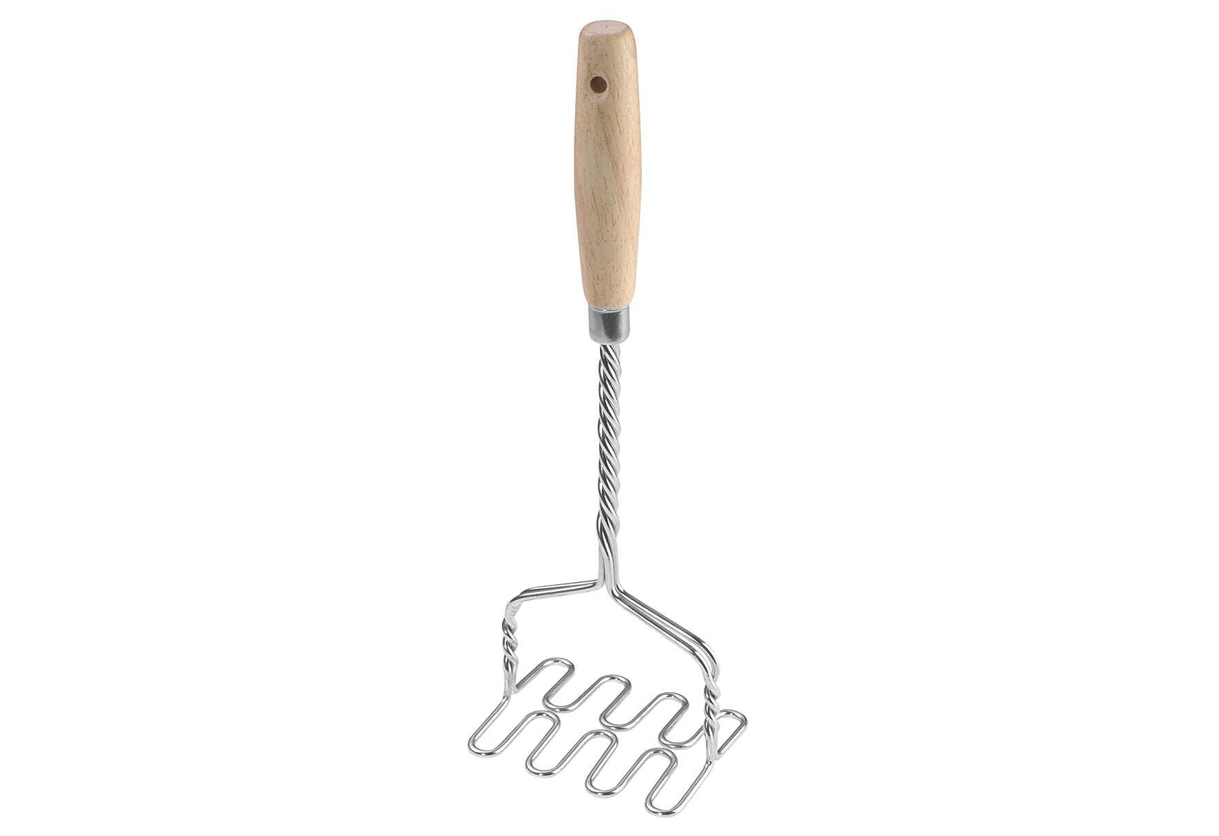 westmark-presse-pur-e-en-acier-inoxydable-avec-manche-en-bois-34-cm-mod-le-61272 image 1