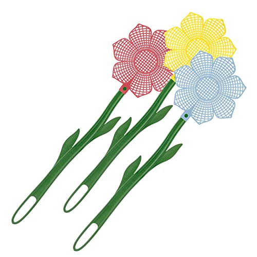 westmark-509522e3-lot-de-3-tapettes-mouches-fleur-en-plastique-vert-couleurs-ass image 4