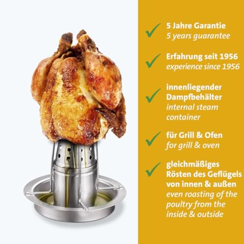 westmark-gril-poulet-en-acier-inoxydable-support-vertical-avec-r-servoir-vapeur- image 8