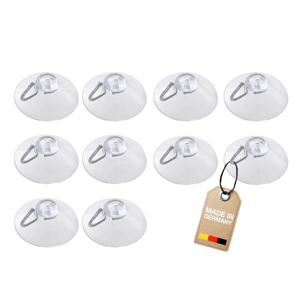 westmark-531822e1-lot-de-10-crochets-ventouse-2-cm-plastique-m-tal-transparent-a image 1