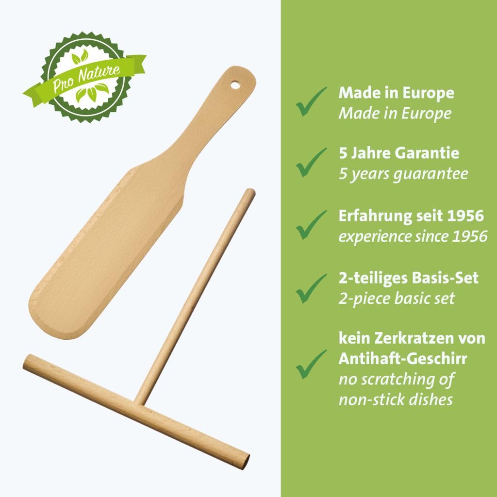westmark-woody-spatule-cr-pes-et-racleur-p-te-kit-2-pi-ces-en-bois-de-h-tre image 2