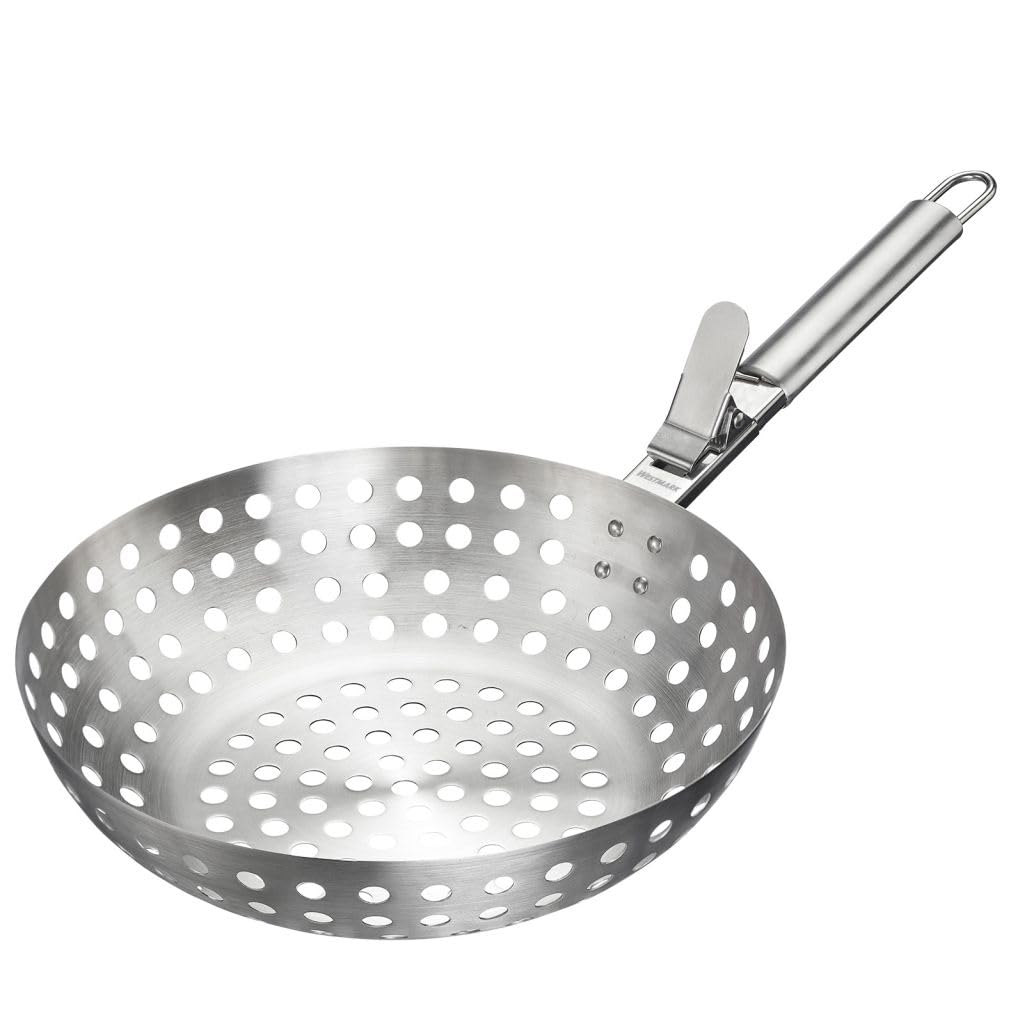 westmark-wok-barbecue-en-acier-inoxydable-perfor-poign-e-amovible-passe-au-lave- image 1