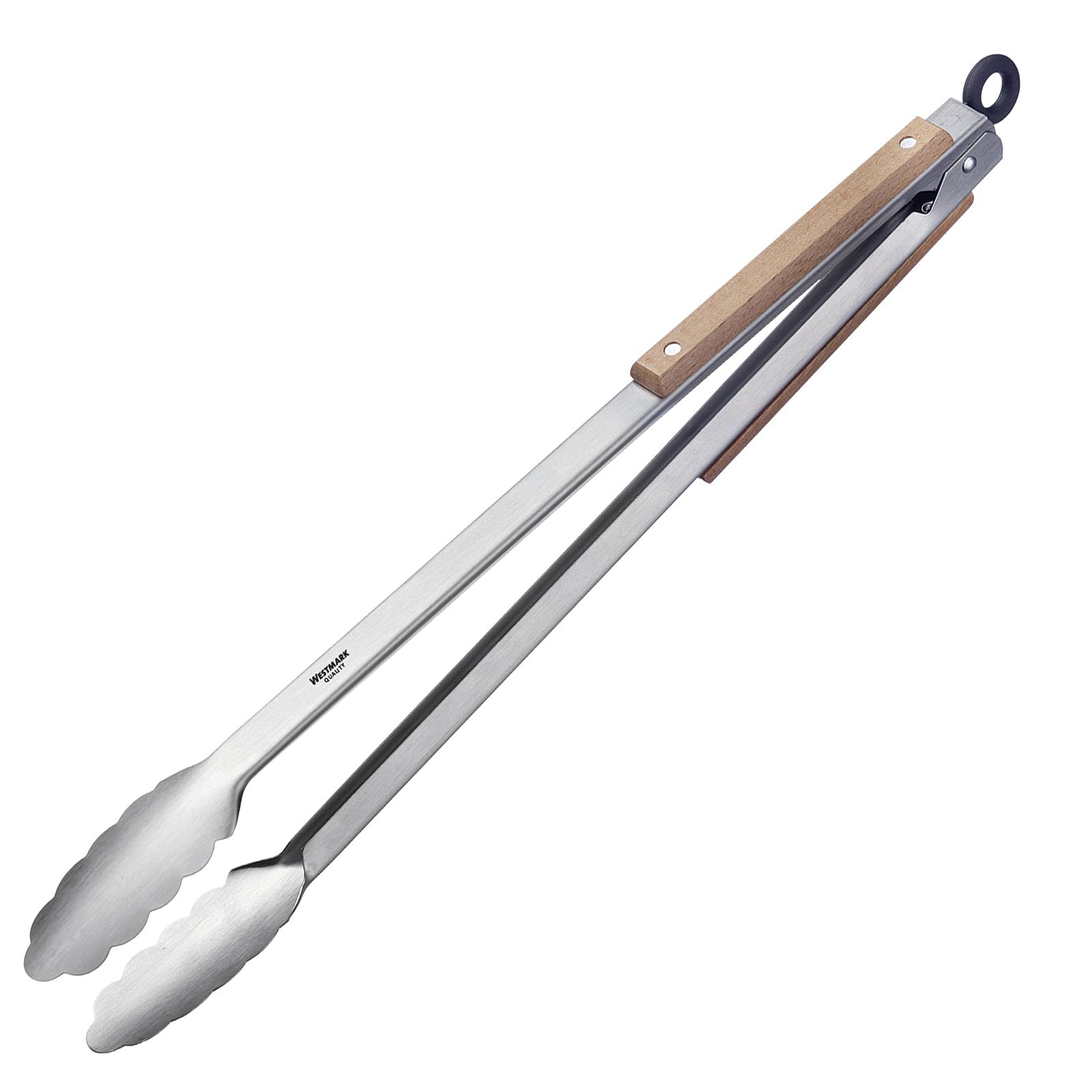 westmark-classic-wood-maxi-pince-grillade-et-pince-servir-44-cm-acier-inoxydable image 1