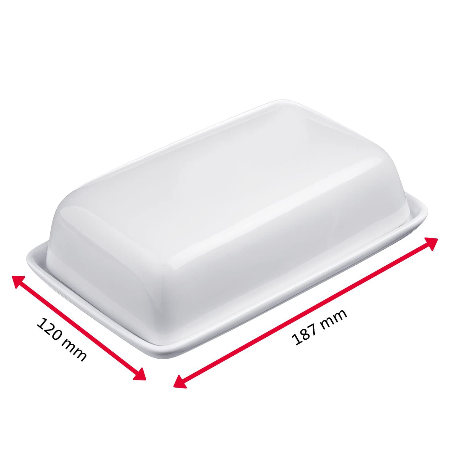 westmark-beurrier-20892260-beurrier-d-coratif-en-c-ramique-blanche-18-5-cm-avec- image 6