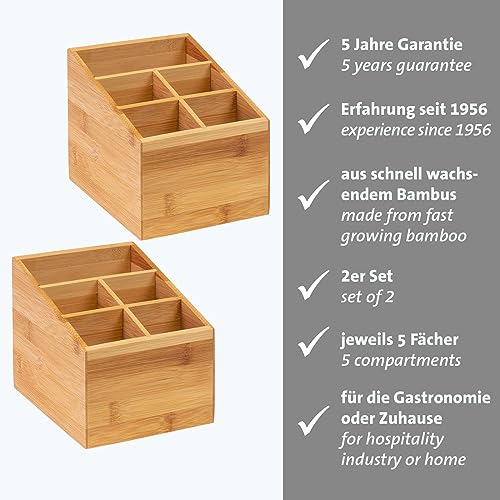 westmark-tapas-friends-organisateur-de-cuisine-5-compartiments-lot-de-2-bambou-1 image 8