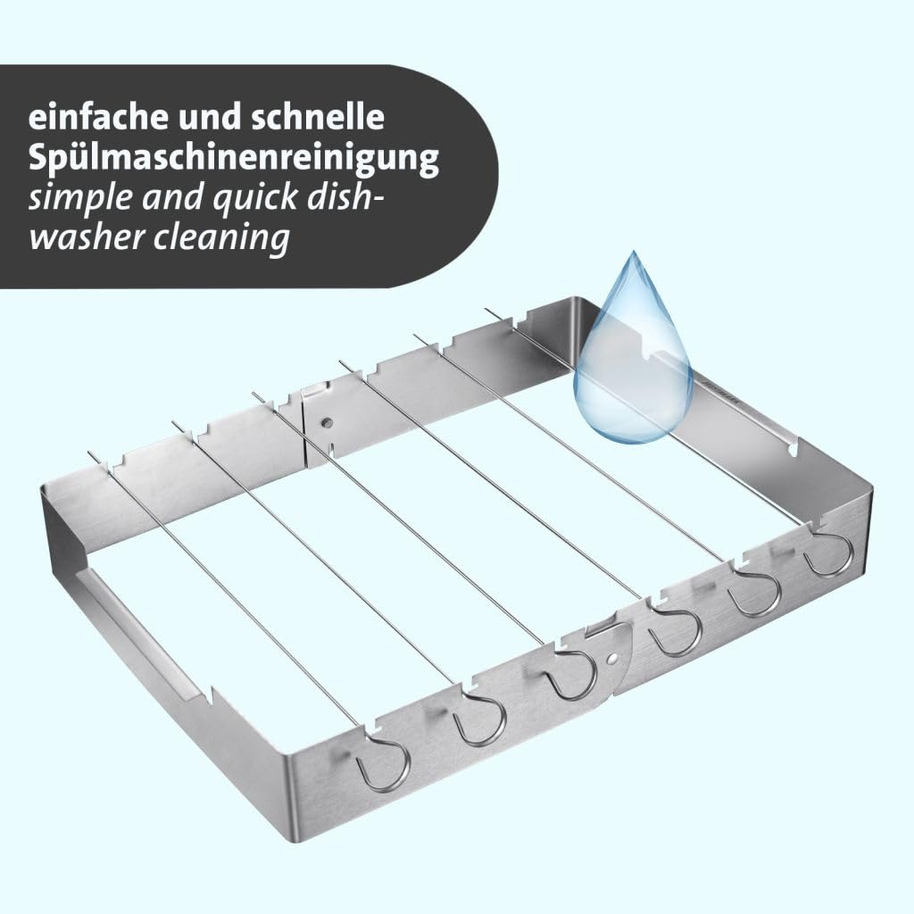 westmark-support-pour-brochettes-7-pi-ces-acier-inoxydable-6-brochettes-longues- image 6