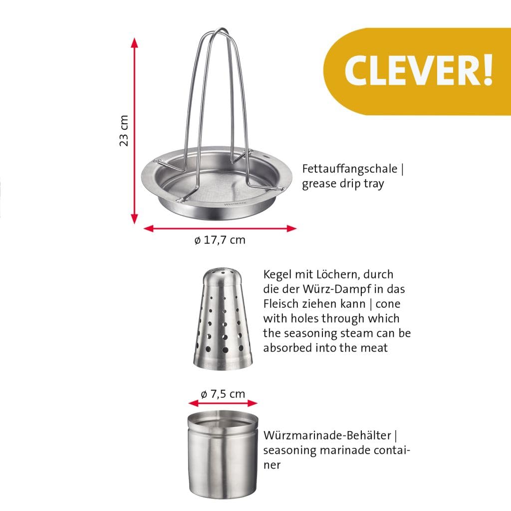 westmark-gril-poulet-en-acier-inoxydable-support-vertical-avec-r-servoir-vapeur- image 5