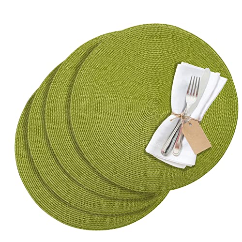 westmark-circle-01211095154-lot-de-4-sets-de-table-ronds-lavables-vert-38-cm-cot image 7