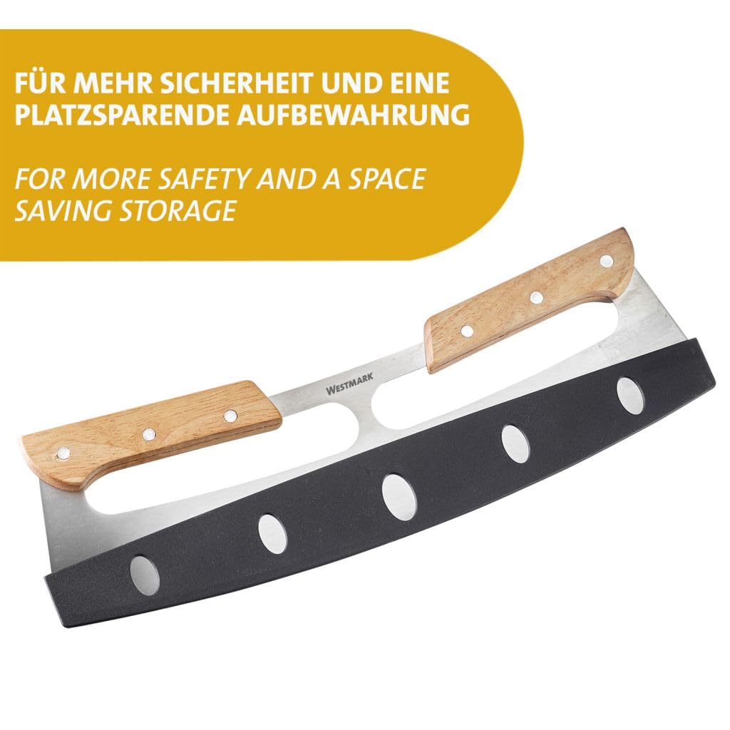 westmark-coupe-pizza-pro-lame-en-acier-inoxydable-poign-e-en-bois-avec-prot-ge-l image 4