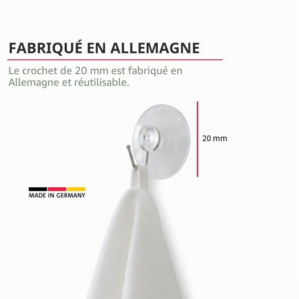westmark-531822e1-lot-de-10-crochets-ventouse-2-cm-plastique-m-tal-transparent-a image 4