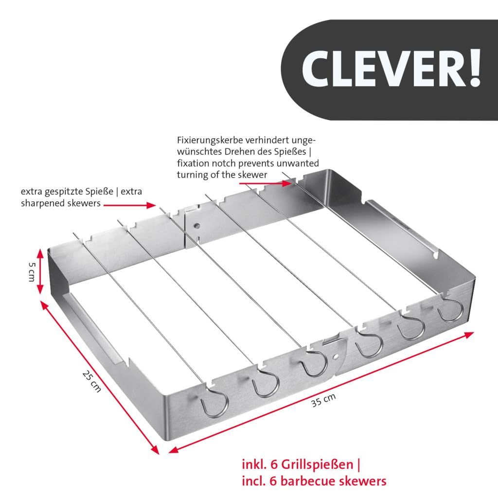 westmark-support-pour-brochettes-7-pi-ces-acier-inoxydable-6-brochettes-longues- image 4