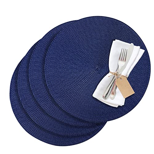 westmark-circle-sets-de-table-ronds-38-cm-bleu-gris-lot-de-4-coton-polypropyl-ne image 7