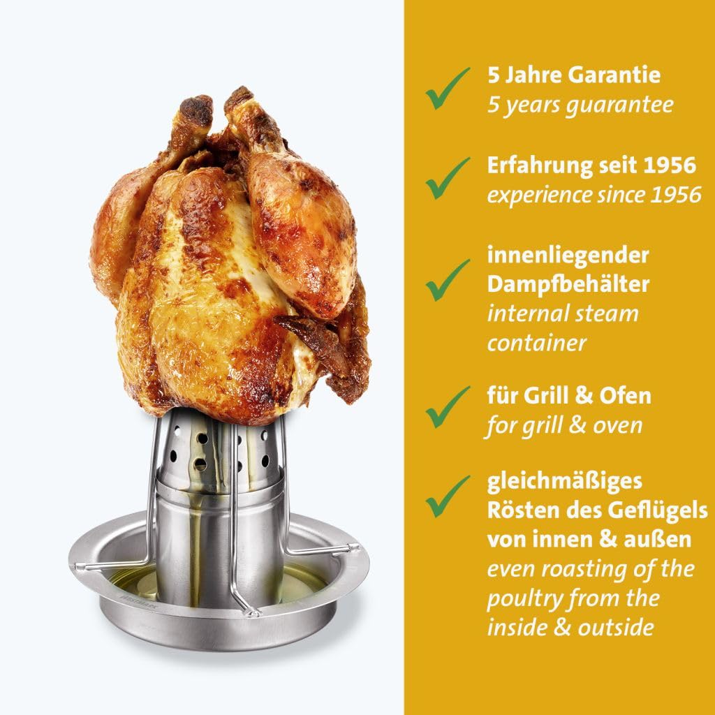westmark-gril-poulet-en-acier-inoxydable-support-vertical-avec-r-servoir-vapeur- image 2