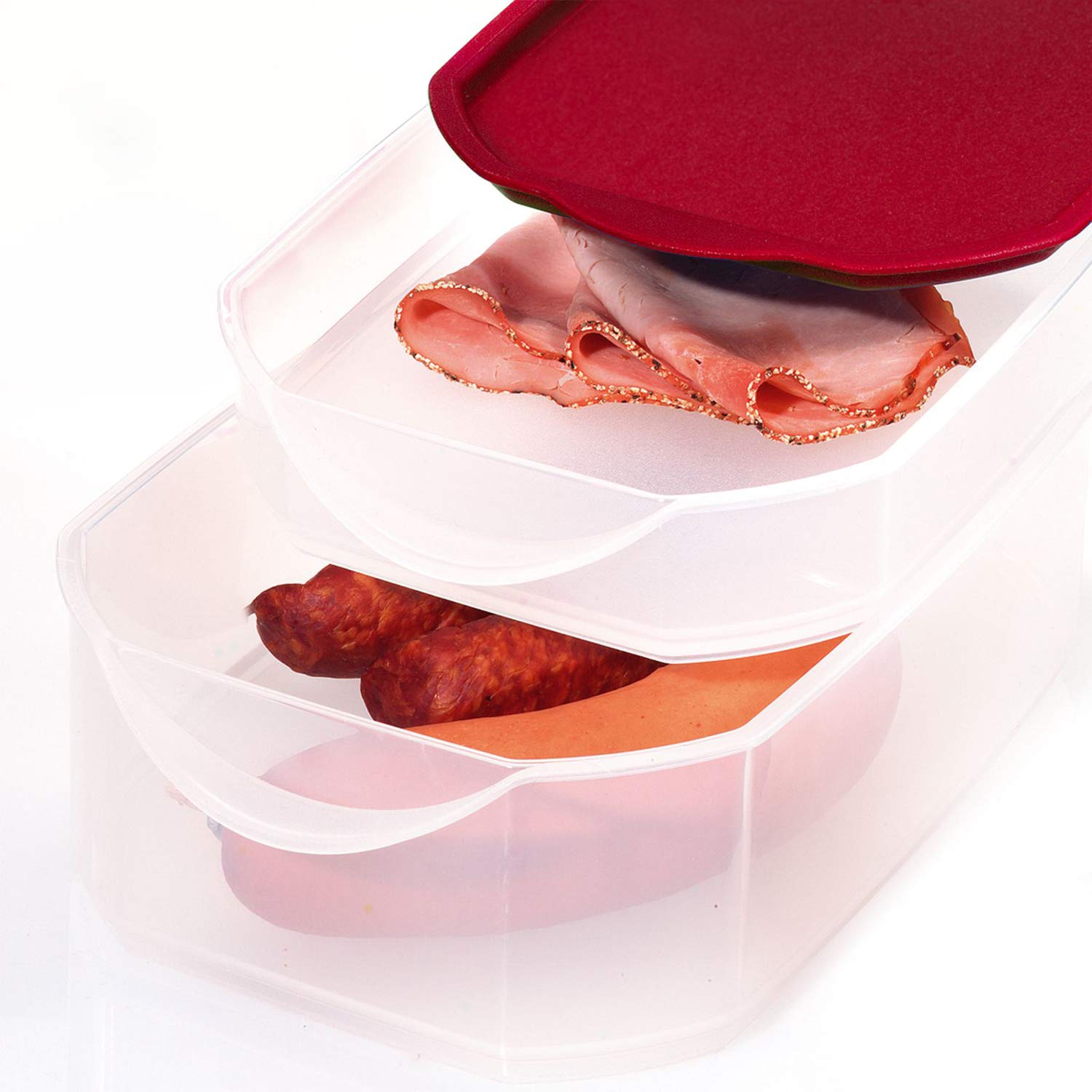 westmark-fresh-set-de-plat-pour-charcuterie-23-cm-transparent-rouge-plastique-23 image 5
