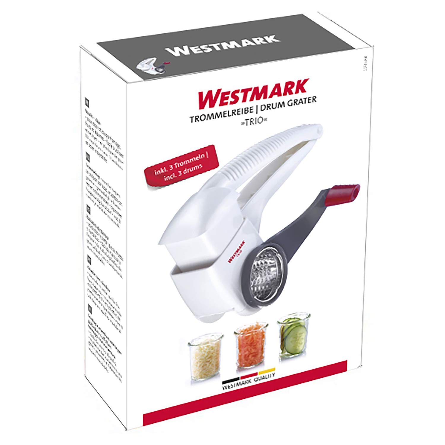 westmark-trio-r-pe-rotative-avec-3-tambours-de-coupe-en-acier-inoxydable-blanc-g image 7