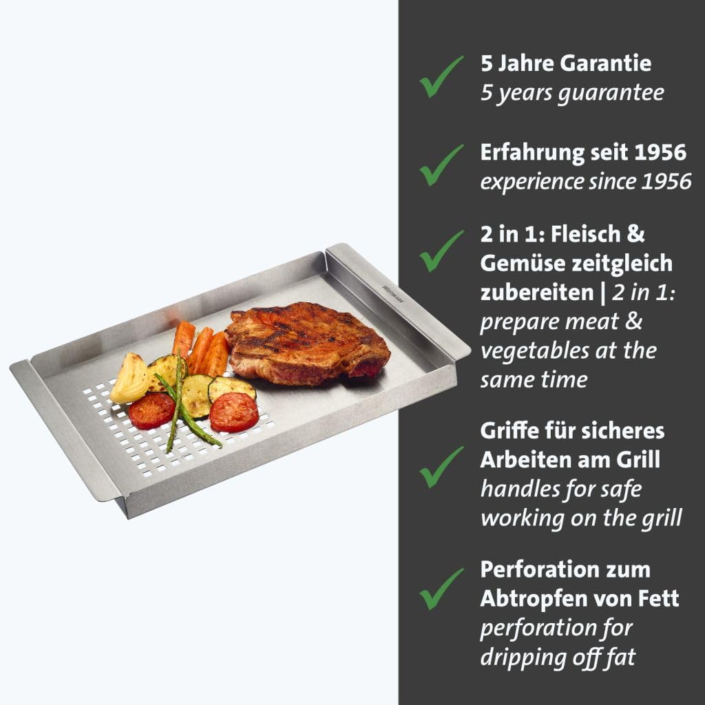 westmark-bol-barbecue-2-en-1-en-acier-inoxydable-plaque-de-grillade-surface-divi image 2