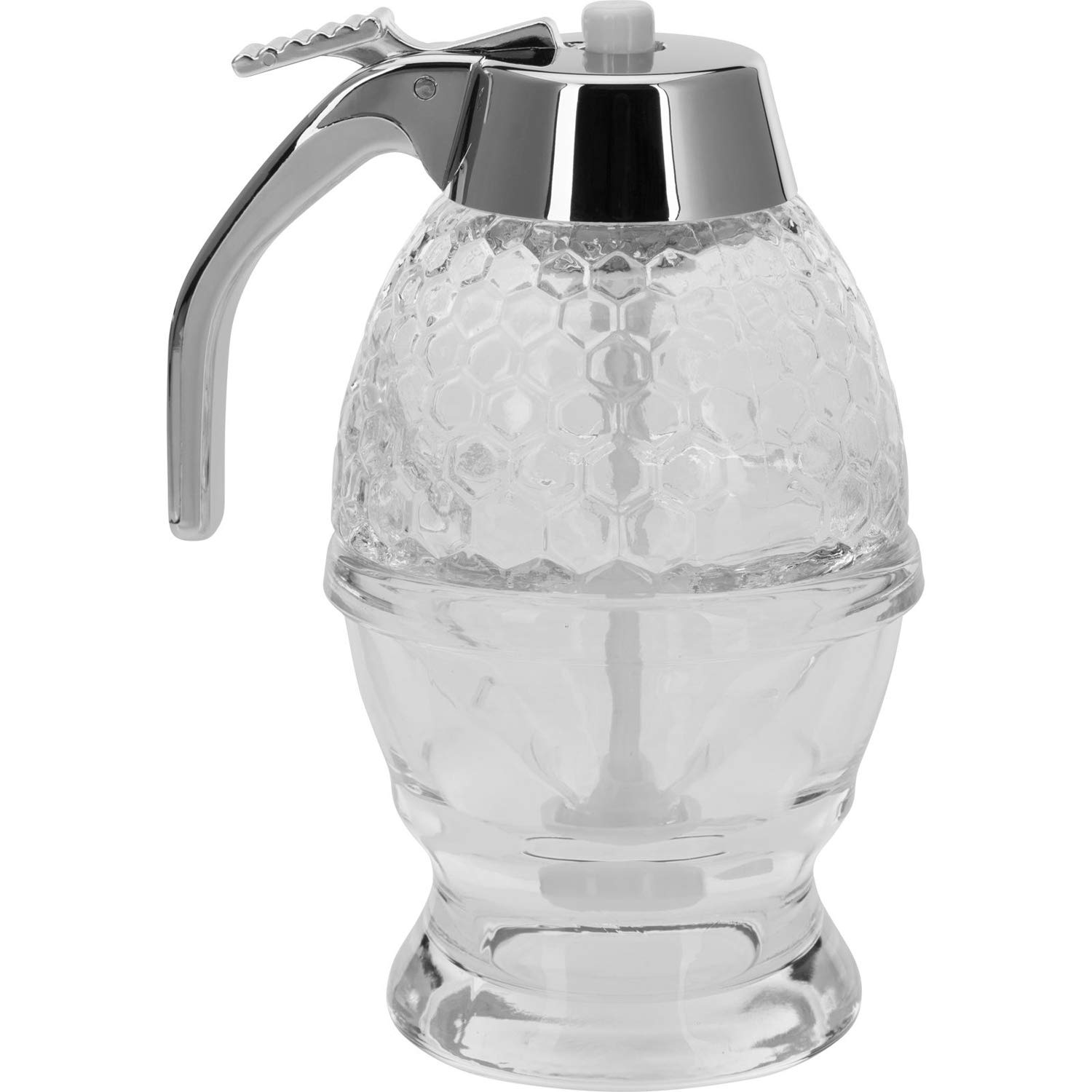 westmark-deluxe-distributeur-de-miel-avec-support-200-ml-motif-nid-d-abeille-ver image 3