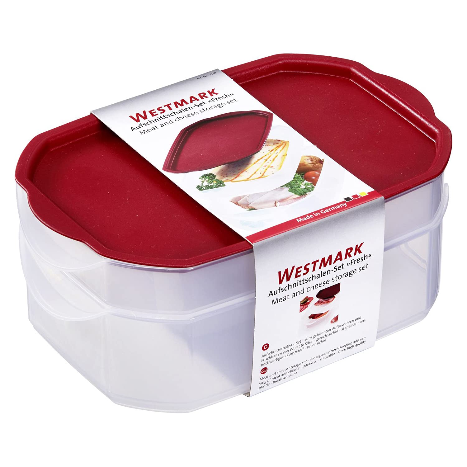 westmark-fresh-set-de-plat-pour-charcuterie-23-cm-transparent-rouge-plastique-23 image 6