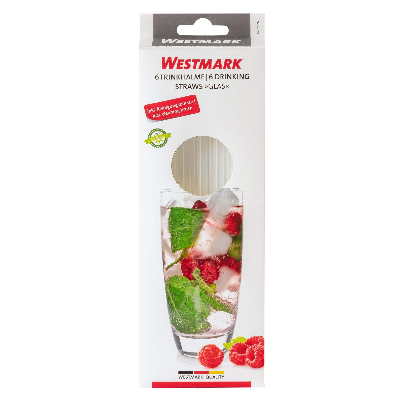 westmark-6-pailles-en-verre-borosilicat-62622260-r-utilisables-droites-20-cm-ave image 8