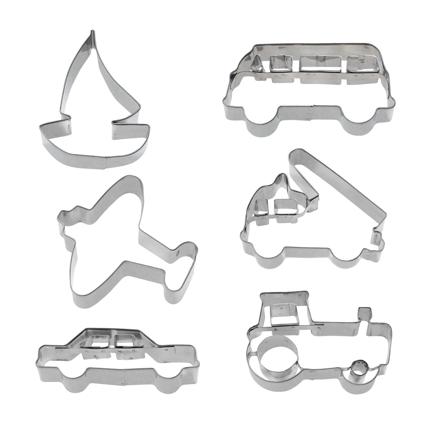 westmark-363022e6-set-de-6-emporte-pi-ces-v-hicules-en-acier-inoxydable image 1