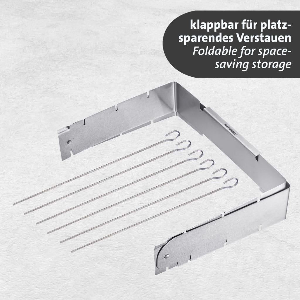 westmark-support-pour-brochettes-7-pi-ces-acier-inoxydable-6-brochettes-longues- image 5