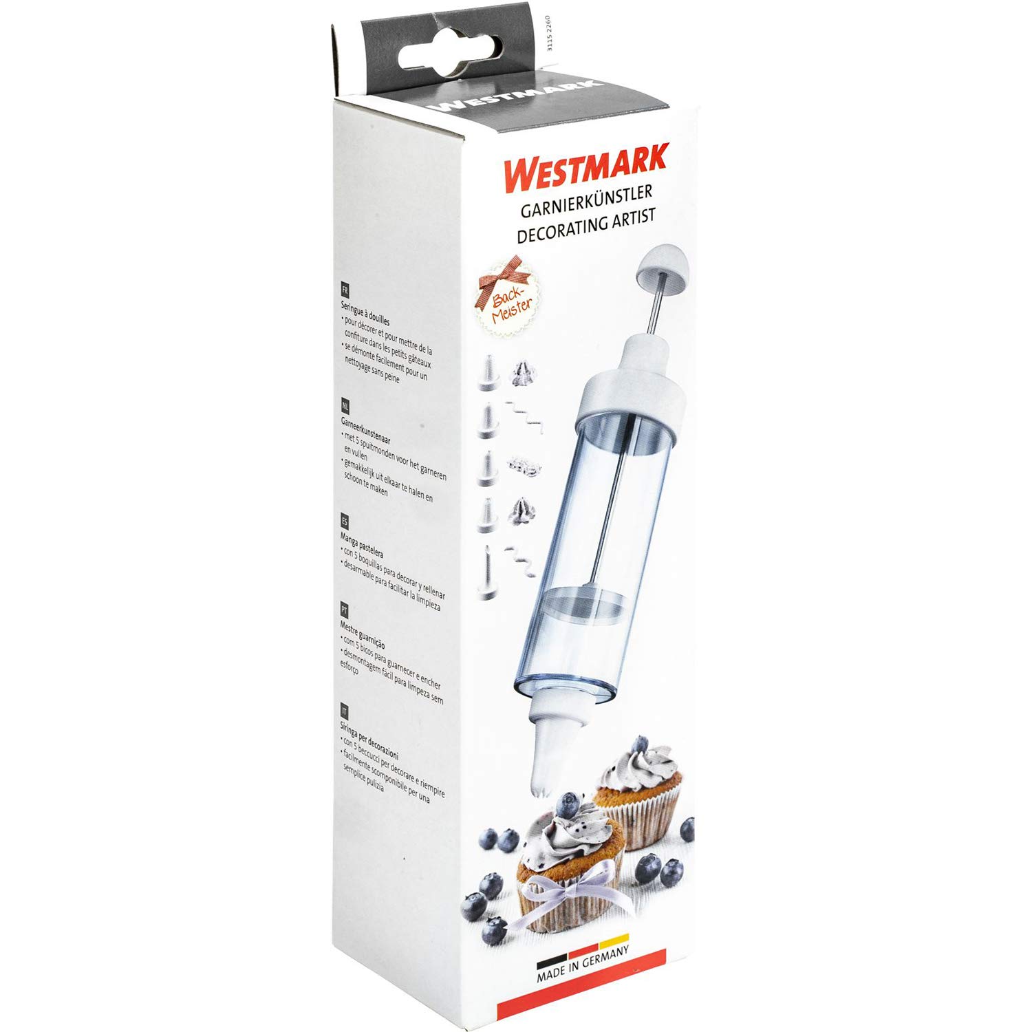 westmark-31152260-seringue-de-d-coration-et-garnissage-180-ml-avec-5-douilles-pi image 8