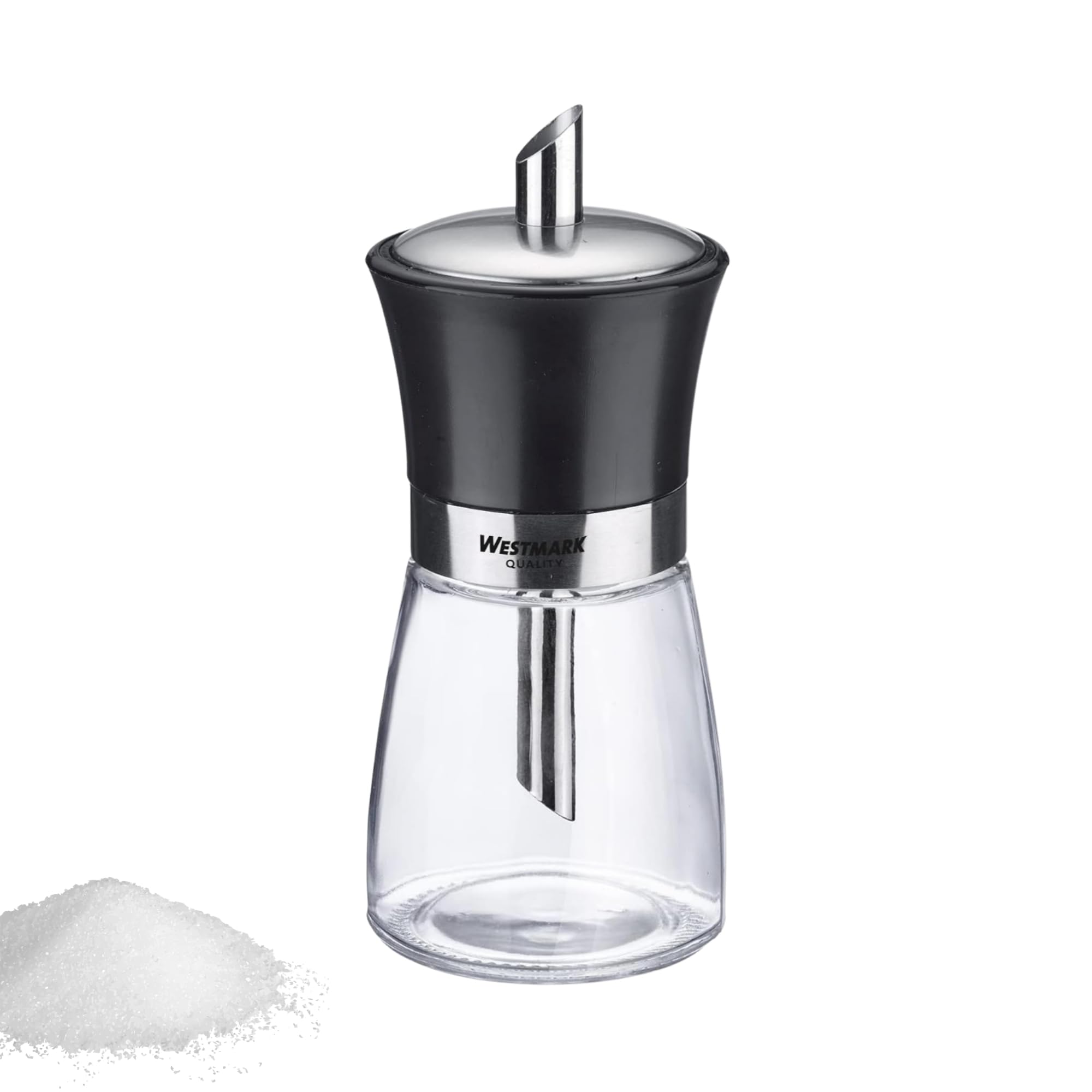 westmark-blacky-63592260-distributeur-de-sucre-doseur-190-ml-verre-inox-plastiqu image 1