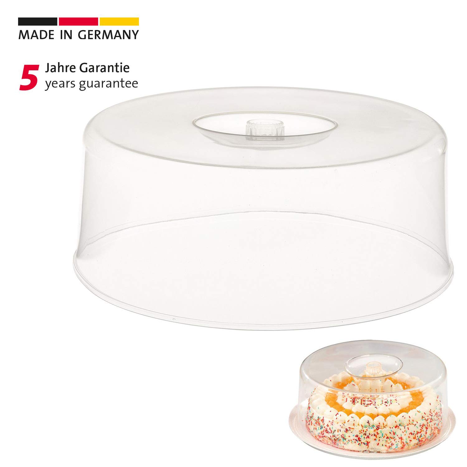 westmark-34242251-cloche-g-teau-et-tarte-30-cm-avec-poign-e-plastique-transparen image 2