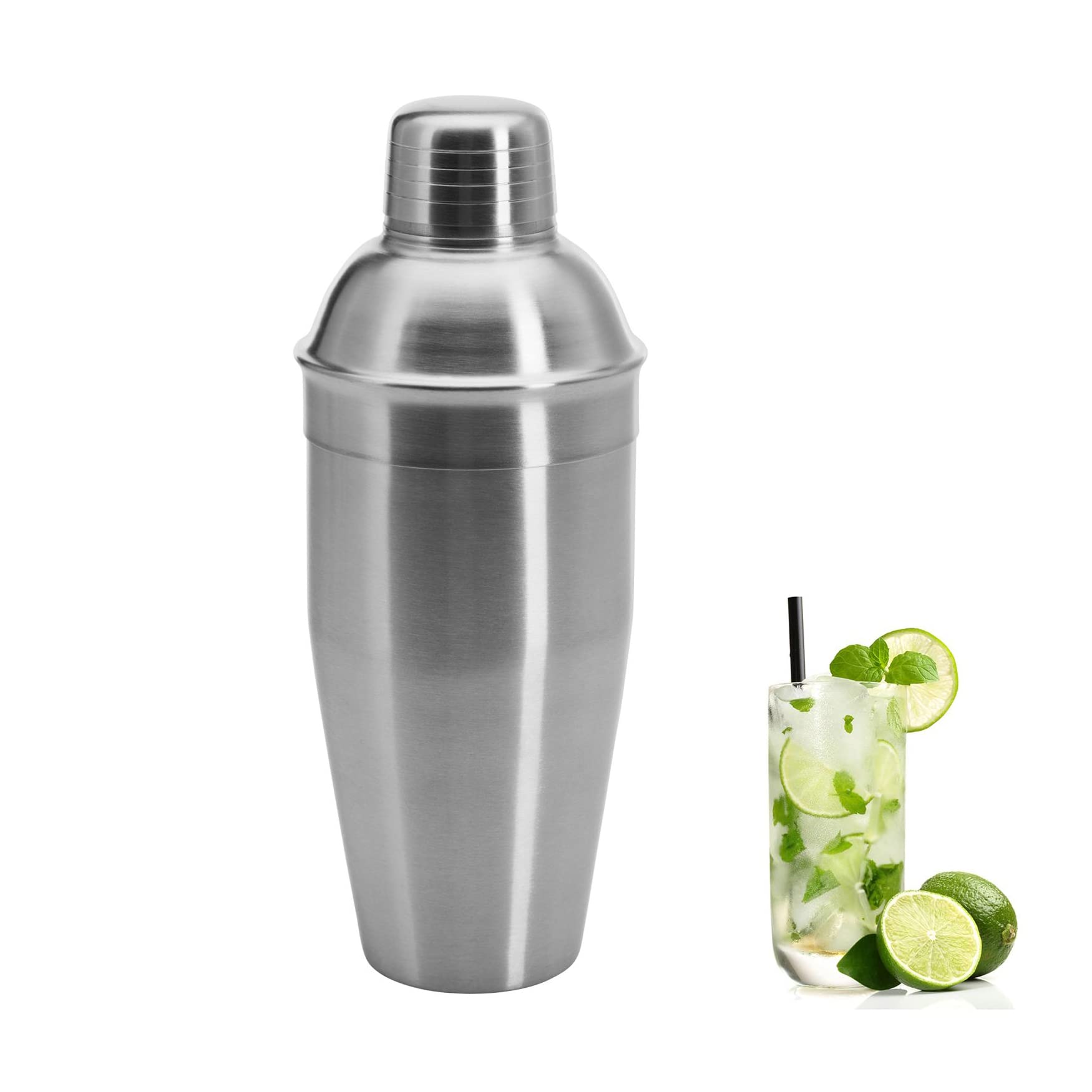 westmark-shaker-cocktails-0-75-l-en-acier-inoxydable-bross-avec-passoire-et-couv image 2