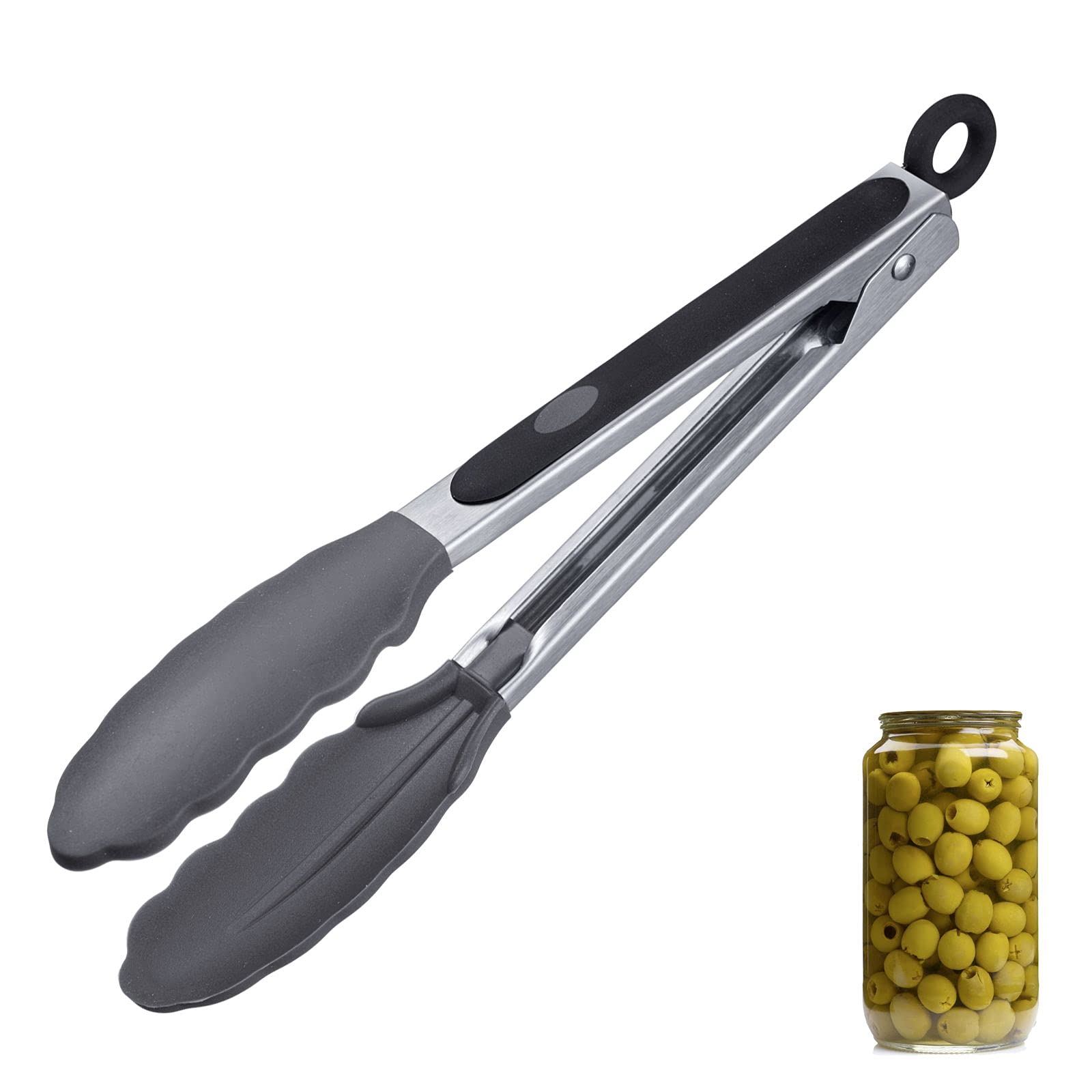 westmark-pince-de-service-mini-classique-21-cm-16162270-languettes-silicone-anti image 2