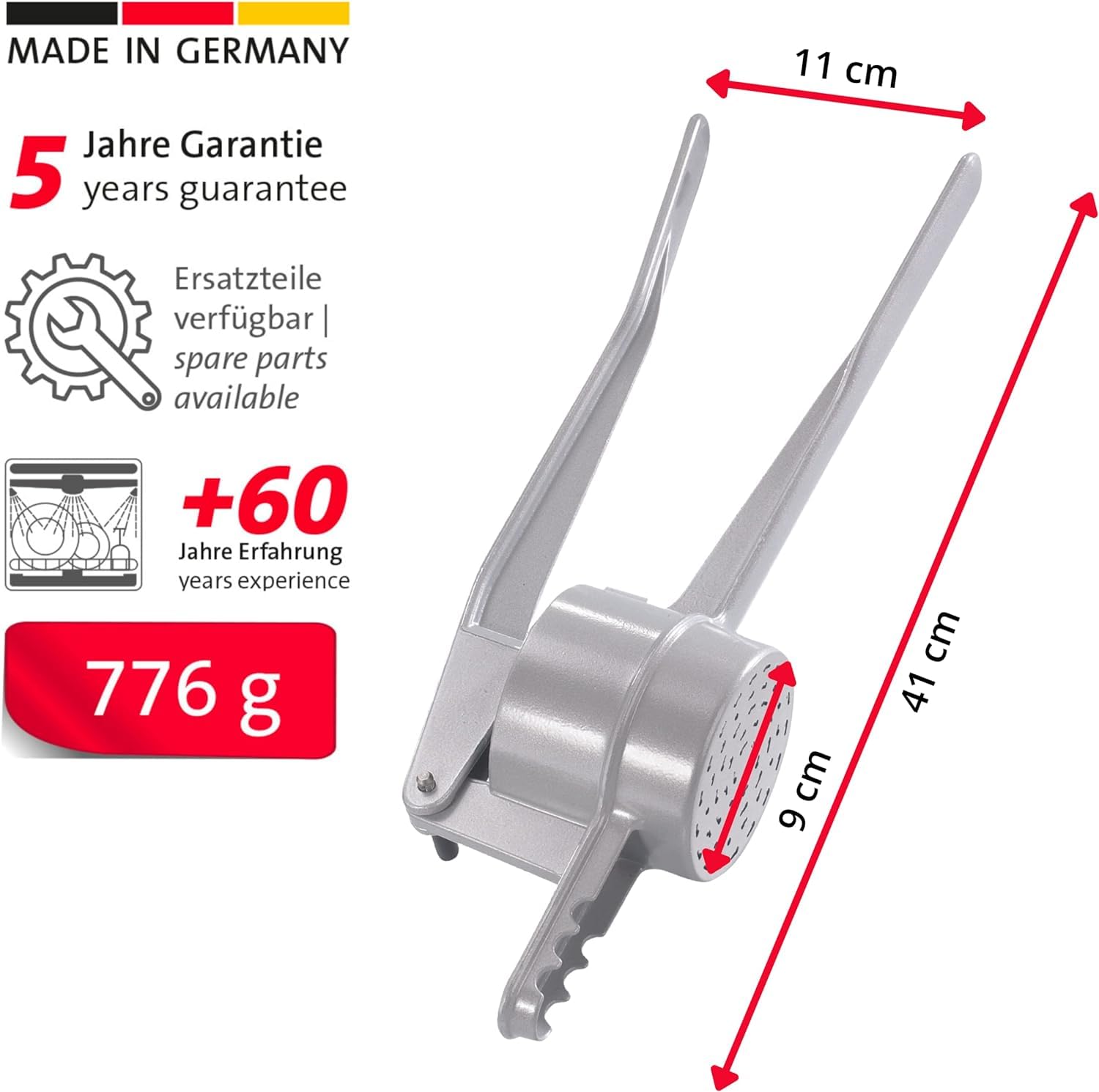 westmark-sp-tzlechef-61202260-presse-sp-tzle-et-pommes-de-terre-en-aluminium-mou image 2