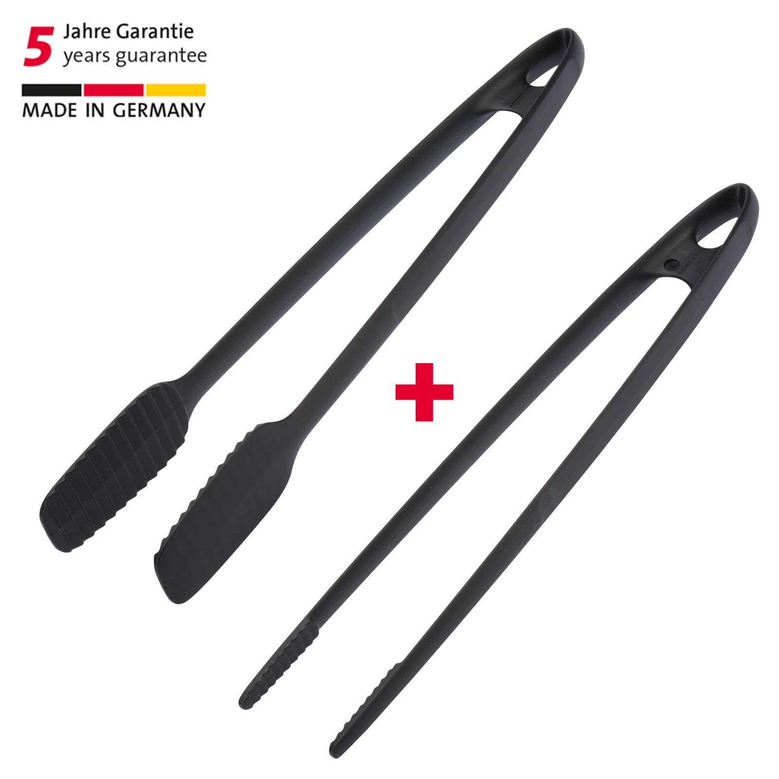 westmark-set-de-2-pinces-r-tir-servir-et-barbecue-plastique-pa-29-et-33-cm-noir- image 2